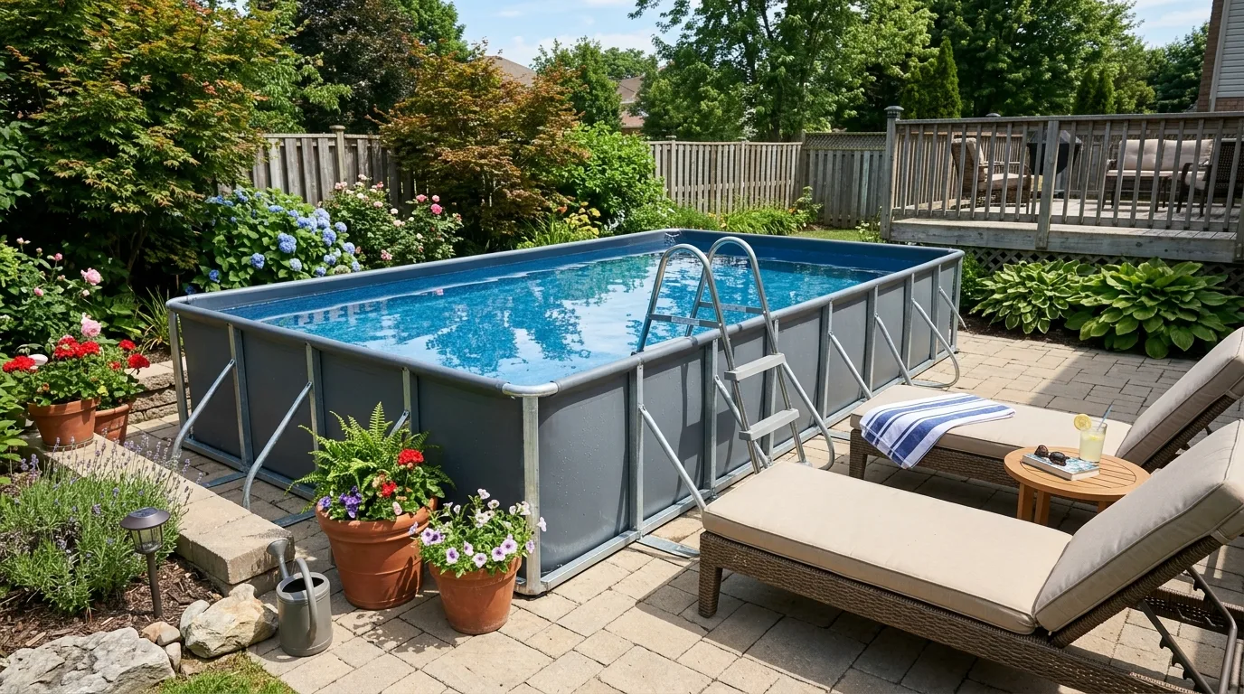 Compact Metal-Frame Above Ground Pool